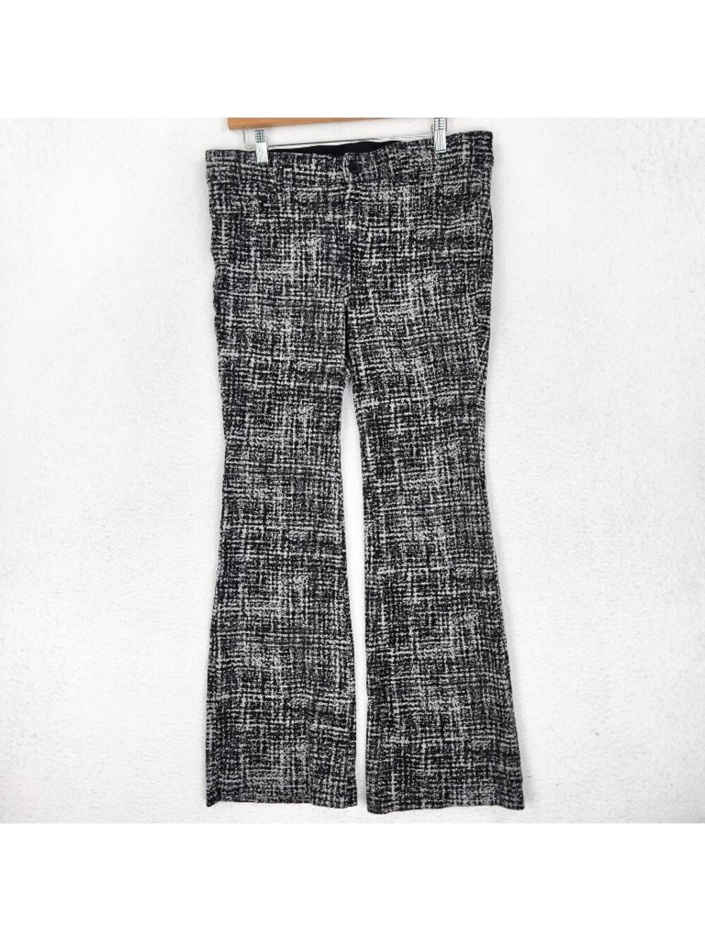 Torrid Pants Womens 12 Black Ponte Flare Leg Stretch Mid Rise Work Office